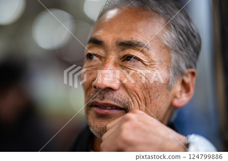 Portrait of a senior man in a tuxedo Portrait of a senior man in a tuxedo 124799886