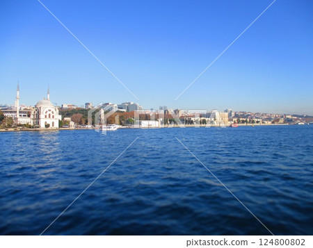 Türkiye, Istanbul, Bosphorus, diorama style 124800802