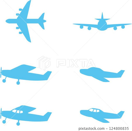 圖示象形圖飛機車輛裝飾裝飾剪影插畫素材集 124800835