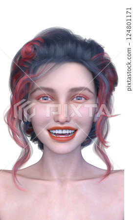 Close-up of a woman's face Close-up of a woman's face 124801171