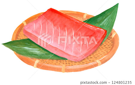 中肥鮪魚水彩畫 124801235