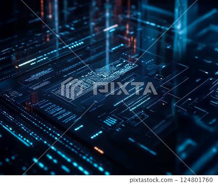 Cyberspace display image material 124801760