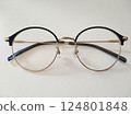 Feminine glasses, front view 124801848