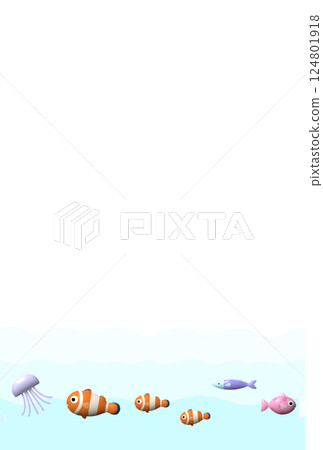 Sea creature background M-1 124801918
