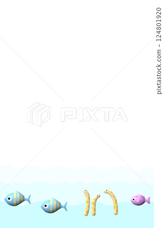 Sea creature background M-3 124801920