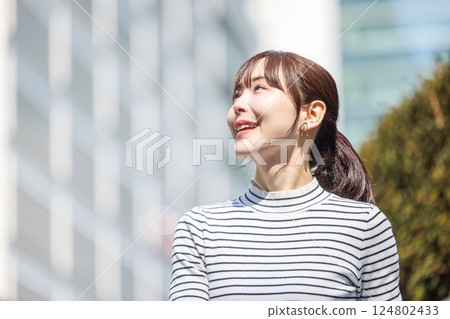 A woman with a smile 124802433
