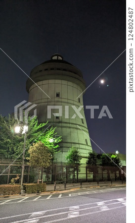 月光下的水塔,板橋區大谷口 月光下的水塔,板橋區大谷口 124802487