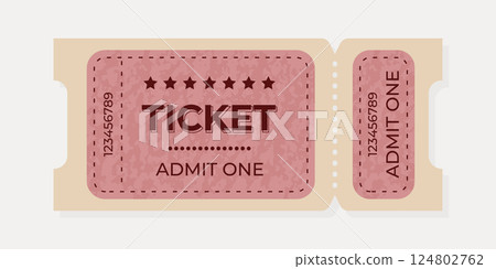 Event ticket designed for admission with specific details Event ticket designed for admission with specific details 124802762