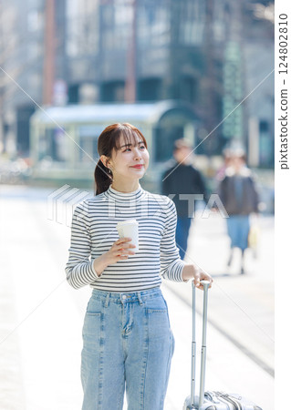 A woman on a journey 124802810