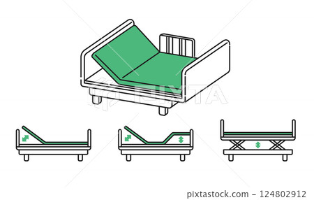圖解素材[護理圖]：護理床的使用方法 124802912