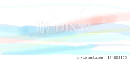 清爽水水彩塗抹框架插圖 124803123