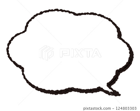 簡單易用的手繪雲形對話泡泡 124803303