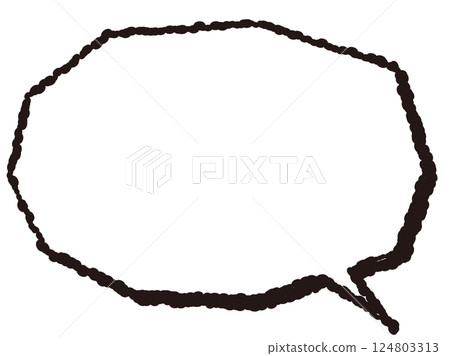 簡約易用的手繪風格黑線對話框。 124803313