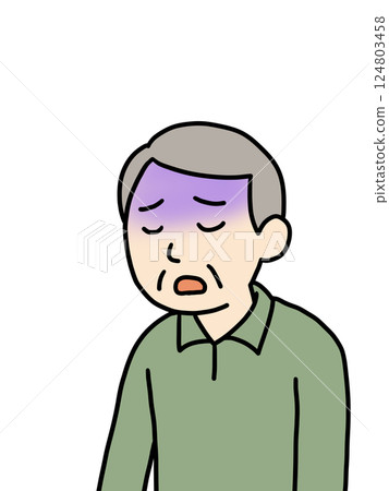 老人家感覺身體不適 124803458