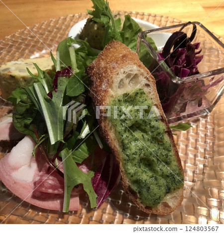 Homemade, rustic Italian appetizers 124803567