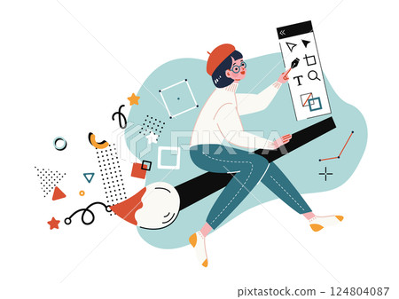 立志成為插畫家的女孩 124804087