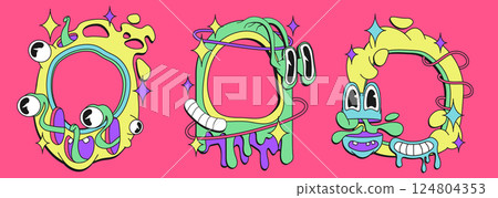 Psychedelic 70s groovy frames 124804353