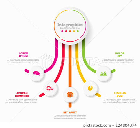 Infographic design template with place for your data. Vector illustration. 124804374