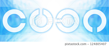 A refreshing bright blue-white mosaic gradation background with a design texture of the C marks on the top, bottom, left and right of the visual acuity test A refreshing bright blue-white mosaic gradation background with a design texture of the C marks on the top, bottom, left and right of the visual acuity test 124805407