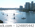 Vancouver harbor and downtown buildings 124805442