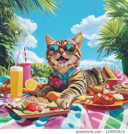 Cat's Summer Vacation Cat's Summer Vacation 124805615