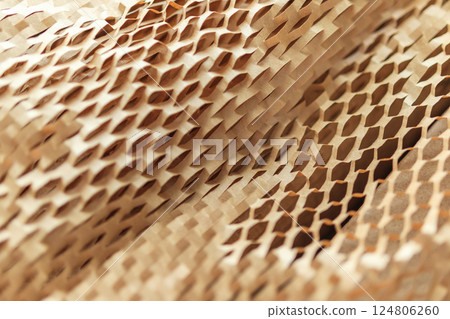 Eco friendly brown paper honeycomb wrap for product packaging parcel carton box 124806260