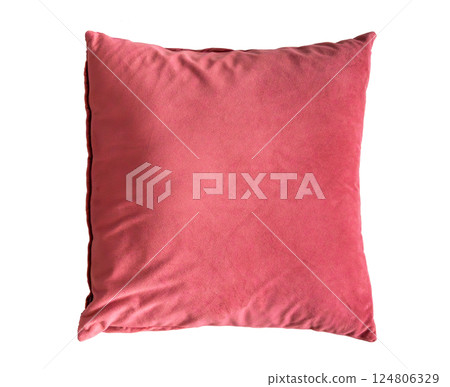 Red pillow Isolated on white background Red pillow Isolated on white background 124806329
