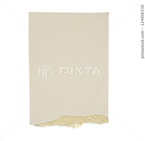 piece of gray paper tear isolated on white background 124806330