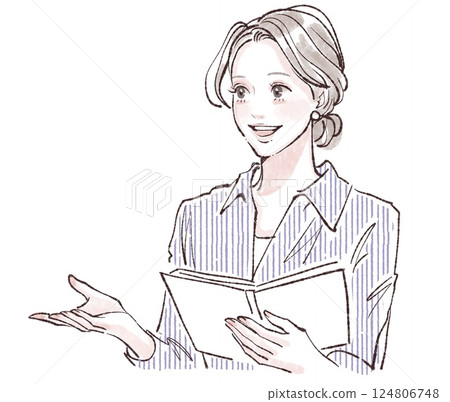 Illustration material of women and girls 124806748