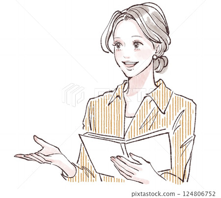 Illustration material of women and girls 124806752