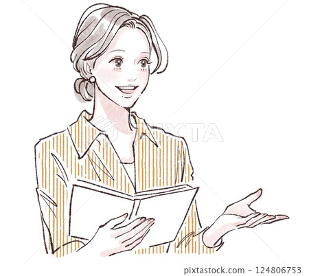 Illustration material of women and girls 124806753