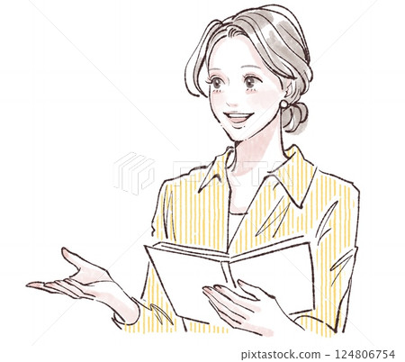 Illustration material of women and girls Illustration material of women and girls 124806754