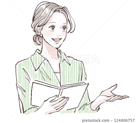 Illustration material of women and girls Illustration material of women and girls 124806757