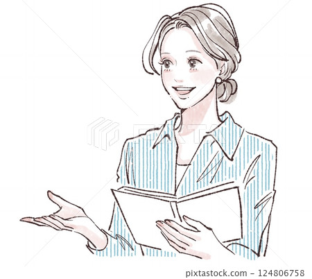 Illustration material of women and girls 124806758