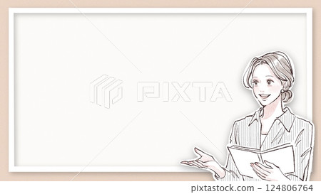 Illustration material of women and girls 124806764