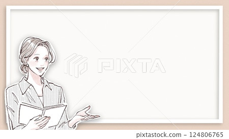 Illustration material of women and girls 124806765