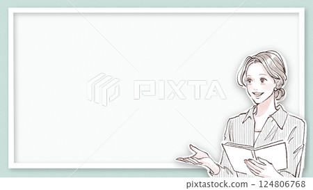 Illustration material of women and girls 124806768