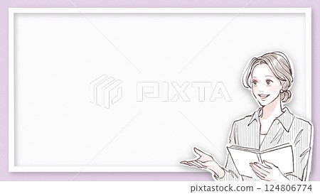 Illustration material of women and girls 124806774