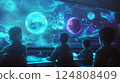 Children Learning with Interactive Holograms in Classroom 124808409