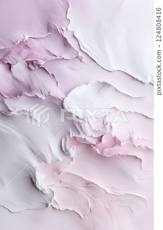 Soft pastel gradient transitions from frosted mint to powdery lilac, featuring a blurred glow and fine-art softness. Ideal for backgrounds or overlays in various design applications 124808416