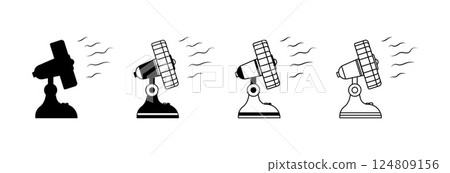 Electric fan icon. 124809156