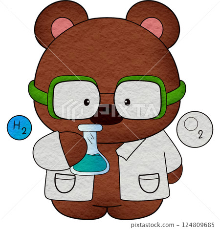 The illustration of a scientist 124809685