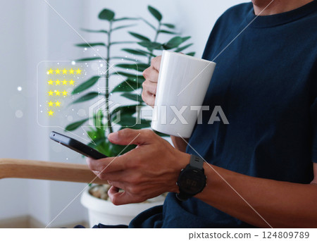 Customer service evaluation concept. 124809789