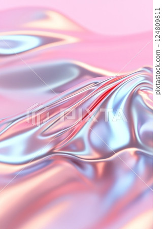 This stunning background features a seamless blend of liquid chrome and pastel hues, creating a dreamy aesthetic perfect for modern design projects. Ideal for showcasing text or graphics 124809811