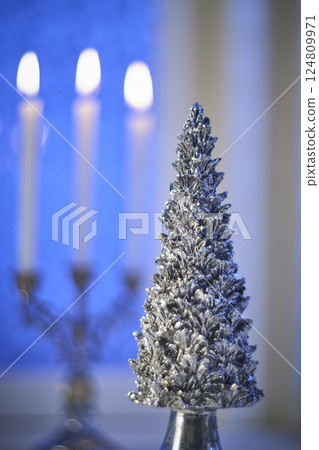 Christmas tree placed by the window Christmas image Christmas tree placed by the window Christmas image 124809971