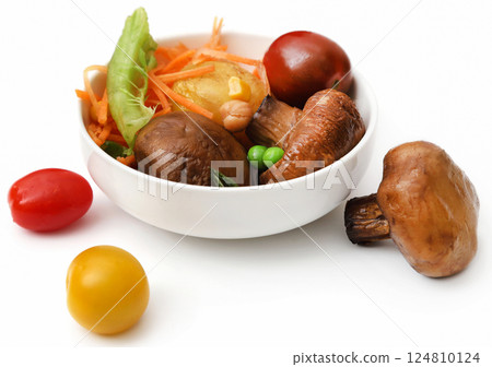 Button mushroom served Button mushroom served 124810124