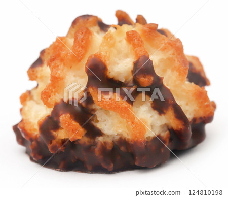 Tasty coconut chocolate cookie 124810198