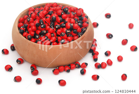 Abrus precatorius or Indian liquorice Seeds Abrus precatorius or Indian liquorice Seeds 124810444