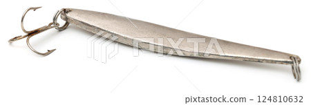 Old sea fishing metal lure 124810632