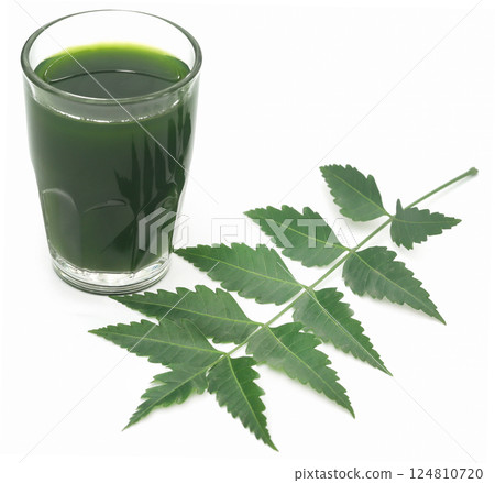 Medicinal neem leaves with extract 124810720